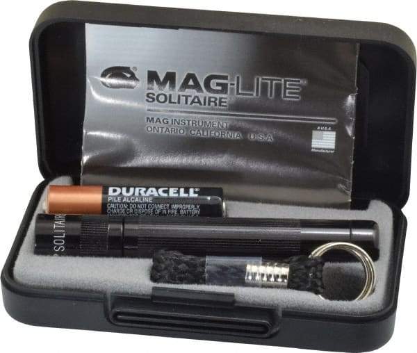 Mag-Lite - Krypton Bulb, Mini Flashlight - Black Aluminum Body, 1 AAA Alkaline Battery Included - Industrial Tool & Supply
