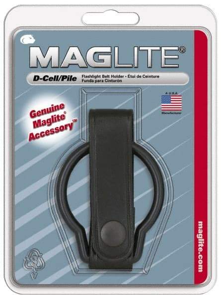 Mag-Lite - Leather Belt Holster - Black, Compatible with Maglite D Batteries - Industrial Tool & Supply