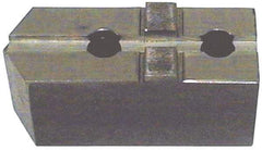 H & R Manufacturing - Tongue & Groove Attachment, Square Soft Lathe Chuck Jaw - Steel, 3" Btw Mount Hole Ctrs, 7-1/2" Long x 3" Wide x 4-13/16" High, 1/2" Groove - Industrial Tool & Supply