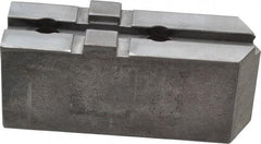 H & R Manufacturing - Tongue & Groove Attachment, Square Soft Lathe Chuck Jaw - Steel, 1-3/4" Btw Mount Hole Ctrs, 3-15/16" Long x 1-1/4" Wide x 1-5/8" High, 5/16" Groove - Industrial Tool & Supply