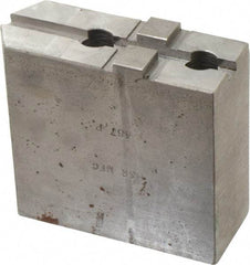 H & R Manufacturing - Tongue & Groove Attachment, Square Soft Lathe Chuck Jaw - Steel, 1-3/4" Btw Mount Hole Ctrs, 3-15/16" Long x 1-1/2" Wide x 3-3/8" High, 5/16" Groove - Industrial Tool & Supply