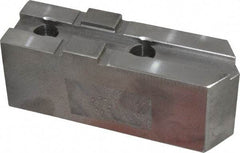 H & R Manufacturing - Tongue & Groove Attachment, Square Soft Lathe Chuck Jaw - Steel, 2.12" Btw Mount Hole Ctrs, 4-13/16" Long x 1-1/2" Wide x 1-7/8" High, 1/2" Groove - Industrial Tool & Supply