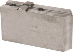 H & R Manufacturing - Tongue & Groove Attachment, Square Soft Lathe Chuck Jaw - Steel, 3" Btw Mount Hole Ctrs, 7-1/4" Long x 2" Wide x 3-13/16" High, 1/2" Groove - Industrial Tool & Supply