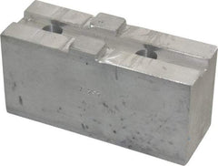 H & R Manufacturing - Tongue & Groove Attachment, Square Soft Lathe Chuck Jaw - Aluminum, 2-1/2" Btw Mount Hole Ctrs, 4-7/8" Long x 1-3/4" Wide x 2-3/8" High, 1/2" Groove - Industrial Tool & Supply
