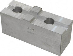 H & R Manufacturing - Tongue & Groove Attachment, Square Soft Lathe Chuck Jaw - Aluminum, 3" Btw Mount Hole Ctrs, 5-5/8" Long x 2" Wide x 2-5/16" High, 1/2" Groove - Industrial Tool & Supply