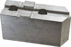 H & R Manufacturing - Tongue & Groove Attachment, Square Soft Lathe Chuck Jaw - Aluminum, 2.12" Btw Mount Hole Ctrs, 4-13/16" Long x 1-3/4" Wide x 2-3/8" High, 1/2" Groove - Industrial Tool & Supply