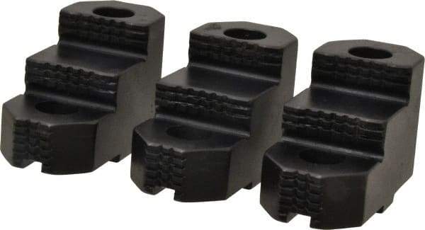 H & R Manufacturing - 8" Max Chuck Diam Compatibility, Mild Carburized Steel Tongue & Groove Hard Lathe Top Jaws - 2 Steps, 5/16" Groove Width, 1-1/2" Wide x 3.286" Long x 1.969" High - Industrial Tool & Supply