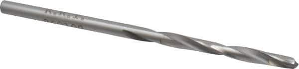 Made in USA - 1/8" 135° Carbide-Tipped Jobber Drill - Bright Finish, Right Hand Cut, Spiral Flute, Straight Shank, 2-3/4" OAL, Split Point - Industrial Tool & Supply
