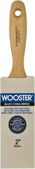 Wooster Brush - 2" Flat Hog Varnish Brush - 2-15/16" Bristle Length, 5-1/2" Maple Beavertail Handle - Industrial Tool & Supply