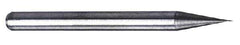 M.A. Ford - 1.8mm, 5.4mm LOC, 3mm Shank Diam, 1-1/2" OAL, 4 Flute, Solid Carbide Square End Mill - Single End, Uncoated, Spiral Flute, 30° Helix, Centercutting, Right Hand Cut, Right Hand Flute, Series 111 - Industrial Tool & Supply