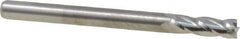 M.A. Ford - 1/8", 3/8" LOC, 1/8" Shank Diam, 1-1/2" OAL, 4 Flute, Solid Carbide Square End Mill - Single End, Uncoated, Spiral Flute, 30° Helix, Centercutting, Right Hand Cut, Right Hand Flute, Series 117 - Industrial Tool & Supply
