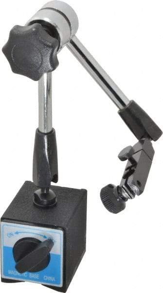 Value Collection - 58.97 Lb Magnetic Force, Fine Adjustment Indicator Positioner & Holder with Base - Articulated Arm, Rectangular Base, 2-1/8" Base Height, 2-1/4" Base Length, 2" Base Width - Industrial Tool & Supply