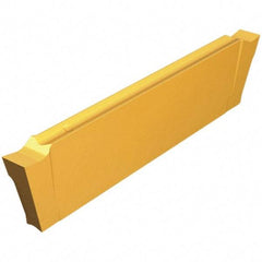 Iscar - DGR P IC508 Grade, 0.059" Cutting Width, Carbide Cutoff Insert - 6° Right Hand Lead Angle, 0.002" Cnr Rad, TiCN/TiN Coated, Double End - Industrial Tool & Supply