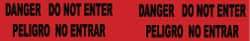 NMC - 1,000' Long x 3" Wide Roll, Polyethylene, Red Barricade Tape - Message: Danger - Do Not Enter - Industrial Tool & Supply
