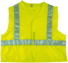NMC - Size XL High Visibility Lime Mesh General Purpose Vest - Hook & Loop Closure, PVC - Industrial Tool & Supply