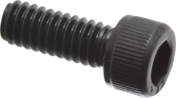 Value Collection - #8-32 UNC Hex Socket Drive, Socket Cap Screw - Alloy Steel, Black Oxide Finish, Fully Threaded, 7/16" Length Under Head - Industrial Tool & Supply