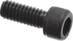 Value Collection - #8-32 UNC Hex Socket Drive, Socket Cap Screw - Alloy Steel, Black Oxide Finish, Fully Threaded, 7/16" Length Under Head - Industrial Tool & Supply