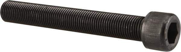Value Collection - 9/16-18 UNF Hex Socket Drive, Socket Cap Screw - Alloy Steel, Black Oxide Finish, Partially Threaded, 4" Length Under Head - Industrial Tool & Supply