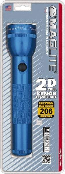 Mag-Lite - Krypton Bulb, 27 Lumens, Industrial/Tactical Flashlight - Blue Aluminum Body, 2 D Batteries Not Included - Industrial Tool & Supply