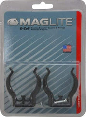 Mag-Lite - Plastic Mounting Bracket - Black, Compatible with Maglite D Batteries - Industrial Tool & Supply