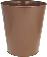 Value Collection - 46 Qt Brown Round Trash Can - Steel, 17" High - Industrial Tool & Supply