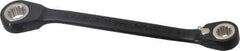 Proto - 7/32" x 9/32" 12 Point Spline Reversible Ratcheting Box Wrench - Double End, 11/16" Head Diam x 1/8" Head Thickness, 4-1/2" OAL, Steel, Black Chrome Finish - Industrial Tool & Supply