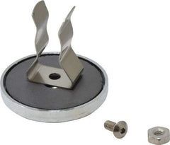Mag-Mate - 7 Lb Max Pull Force, 1-3/32" Overall Height, 1.24" Diam, Ceramic Cup Magnet - Clamp Style, 1/2" Clamp Opening, Chrome Plated - Industrial Tool & Supply