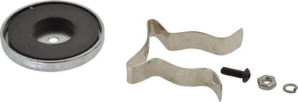 Mag-Mate - 19 Lb Max Pull Force, 2-5/16" Overall Height, 2.03" Diam, Ceramic Cup Magnet - Clamp Style, 1-1/4" Clamp Opening, Chrome Plated - Industrial Tool & Supply