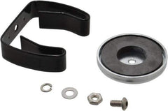 Mag-Mate - 19 Lb Max Pull Force, 2-5/16" Overall Height, 2.03" Diam, Ceramic Cup Magnet - Clamp Style, 2-1/2" Clamp Opening, Chrome Plated - Industrial Tool & Supply