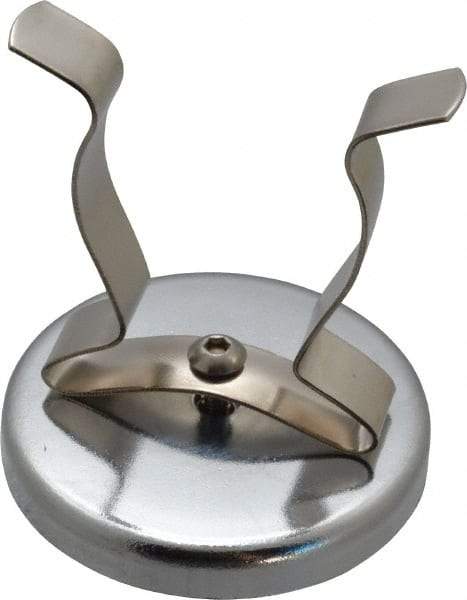 Mag-Mate - 41 Lb Max Pull Force, 2-1/2" Overall Height, 2.63" Diam, Ceramic Cup Magnet - Clamp Style, 1-7/8" Clamp Opening, Chrome Plated - Industrial Tool & Supply