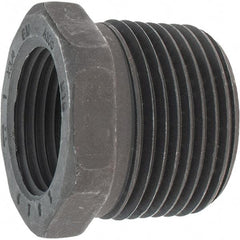Made in USA - Size 1 x 3/4", Class 3,000, Forged Carbon Steel Black Pipe Hex Bushing - 3,000 psi, Threaded End Connection - Industrial Tool & Supply