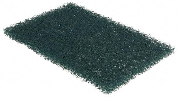 3M - 9" Long x 6" Wide x 1/4" Thick Scouring Pad - Heavy-Duty, Green - Industrial Tool & Supply