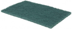 3M - 9" Long x 6" Wide x 0.4" Thick Scouring Pad - Medium-Duty, Green - Industrial Tool & Supply