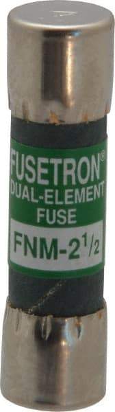 Cooper Bussmann - 250 VAC, 2.5 Amp, Time Delay General Purpose Fuse - Fuse Holder Mount, 1-1/2" OAL, 10 at 125 V kA Rating, 13/32" Diam - Industrial Tool & Supply