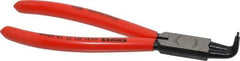 Knipex - Internal Retaining Ring Pliers - 6-3/4" OAL, Bent Nose - Industrial Tool & Supply