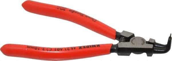 Knipex - External Retaining Ring Pliers - 5" OAL, Bent Nose - Industrial Tool & Supply