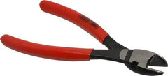Knipex - 7" OAL, 7/64" Capacity, Diagonal Cutter - 1" Jaw Length x 1" Jaw Width, Oval Head, Plastic Coated Handle - Industrial Tool & Supply