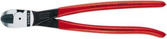 Knipex - 10" OAL, 9/64" Capacity, Diagonal Cutter - 1-1/8" Jaw Length x 1-1/8" Jaw Width, Round/Center-Cut Head, Plastic Coated Handle - Industrial Tool & Supply