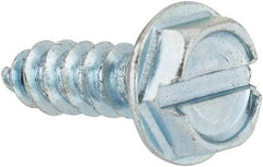 Value Collection - #7 Hex Washer Head Slotted Sheet Metal Screw - Steel, 1/2" Length Under Head, Grade 2 - Industrial Tool & Supply