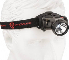 Streamlight - White LED Bulb, 50 Lumens, Hands-free Flashlight - Black Plastic Body, 2 AAA Alkaline Batteries Included - Industrial Tool & Supply