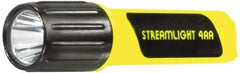 Streamlight - White LED Bulb, 100 Lumens, Industrial/Tactical Flashlight - Yellow Plastic Body, 4 AA Alkaline Batteries Included - Industrial Tool & Supply