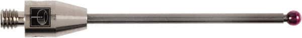 Renishaw - 0.12 Inch Ball Diameter, Carbide Stem, M4 Thread, Ruby Point Ball Tip CMM Stylus - 1.52 Inch Working Length, 0.08 Inch Stem Diameter, 1.97 Inch Overall Length - Industrial Tool & Supply