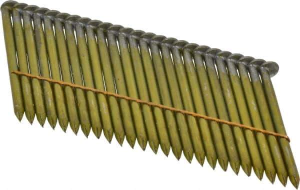 Stanley Bostitch - 0.113" Shank Diam 2" Long Framing Nails for Power Nailers - Steel, Smooth Shank, Angled Stick Wire Collation, Round Head, Diamond Point - Industrial Tool & Supply