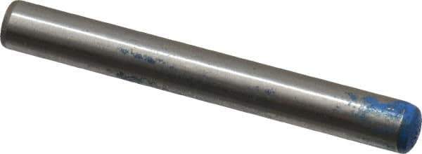 Metric Blue - 6mm Diam x 50mm Pin Length Alloy Steel Pull Out Dowel Pin - 1 Beveled & 1 Threaded End - Industrial Tool & Supply