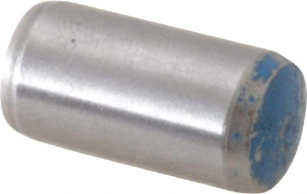 Metric Blue - 10mm Diam x 20mm Pin Length Alloy Steel Pull Out Dowel Pin - 1 Beveled & 1 Threaded End - Industrial Tool & Supply