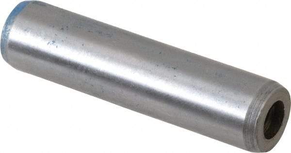 Metric Blue - 12mm Diam x 50mm Pin Length Alloy Steel Pull Out Dowel Pin - 1 Beveled & 1 Threaded End - Industrial Tool & Supply