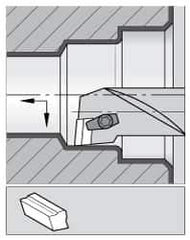 Kennametal - 6.35mm Min Bore Diam, 2-3/8" OAL, 1/4" Shank Diam, S-KBLP Indexable Boring Bar - 5/8" Max Bore Depth, BP.. Insert, Clamp Holding Method - Industrial Tool & Supply