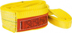 Lift-All - 6' Long x 3" Wide, 4,800 Lb Vertical Capacity, 1 Ply, Polyester Web Sling - 3,800 Lb Choker Capacity, Yellow - Industrial Tool & Supply