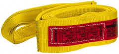 Lift-All - 10' Long x 3" Wide, 4,800 Lb Vertical Capacity, 1 Ply, Polyester Web Sling - 3,800 Lb Choker Capacity, Yellow - Industrial Tool & Supply