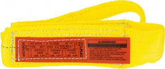 Lift-All - 4' Long x 3" Wide, 4,800 Lb Vertical Capacity, 1 Ply, Polyester Web Sling - 3,800 Lb Choker Capacity, Yellow - Industrial Tool & Supply